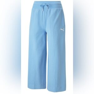 PUMA Women's HER Straight Leg Pants Day Dream Blue Size Large